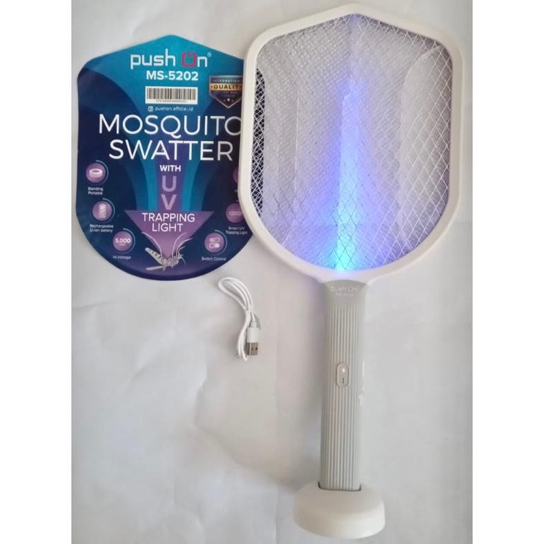 RAKET NYAMUK UV PUSH ON MS-5202 RAKET DUDUK OTOMATIS MOSQUITO SWATTER