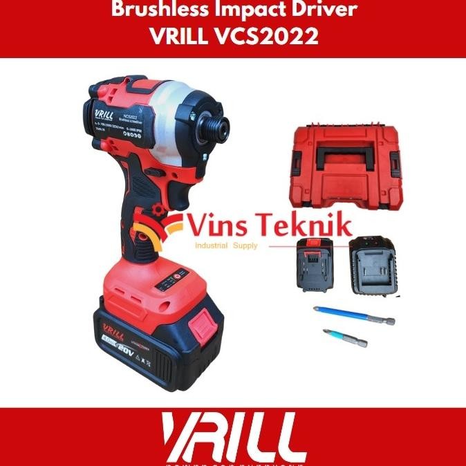 Sale Mesin Bor Obeng Cordless Brushless Impact Screw Driver Vrill Vcs2022