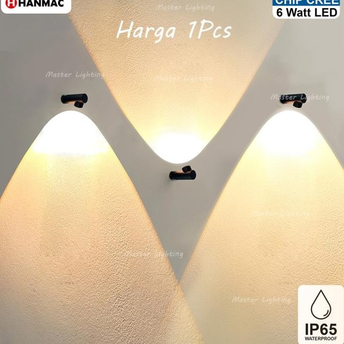 H257 Lampu dinding led 6w taman pilar sorot waterproof outdoor