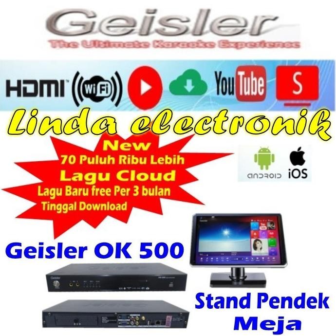 Promo Karaoke Geisler Ok 500 Geisler Ok500 Plus Touchskin 19 In Pendek Meja