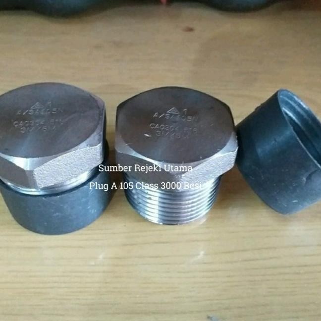 Plug / Dop Besi A 105 Class 3000 Drat 4" Inch Npt