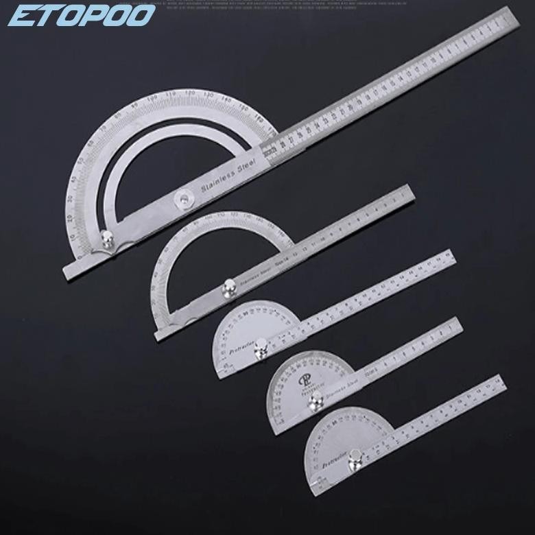 

150Mm 300Mm Stainless Steel 180 Degree Protractor Angle Finder Rotary Measuring Ruler Machinist Tool Craftsman Ruler Goniometer