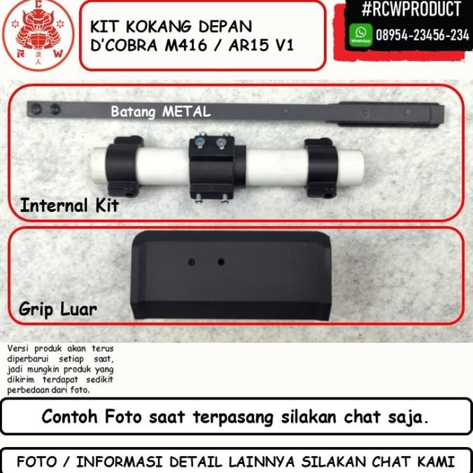 Part Upgrade Kit Kokangan Depan D'Cobra M4 M416 Ar15 Spring Dcobra Ar-15 M-416 Upgrade V1 Versi 1 Rc