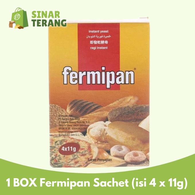 

Ragi Kering Fermipan sachet 1 box isi 4x11gr GROSIR, BISA RESELLER