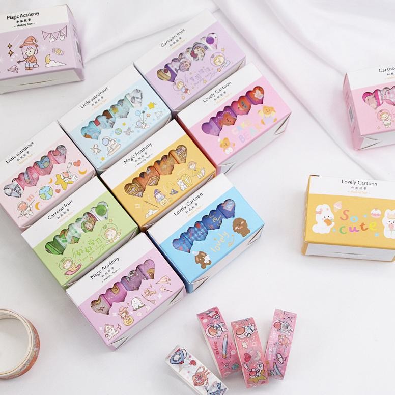 

NEW SET 1BOX 4PCS WASHITAPE AESTHETIC GOOD PRODUK SIAP KIRIM
