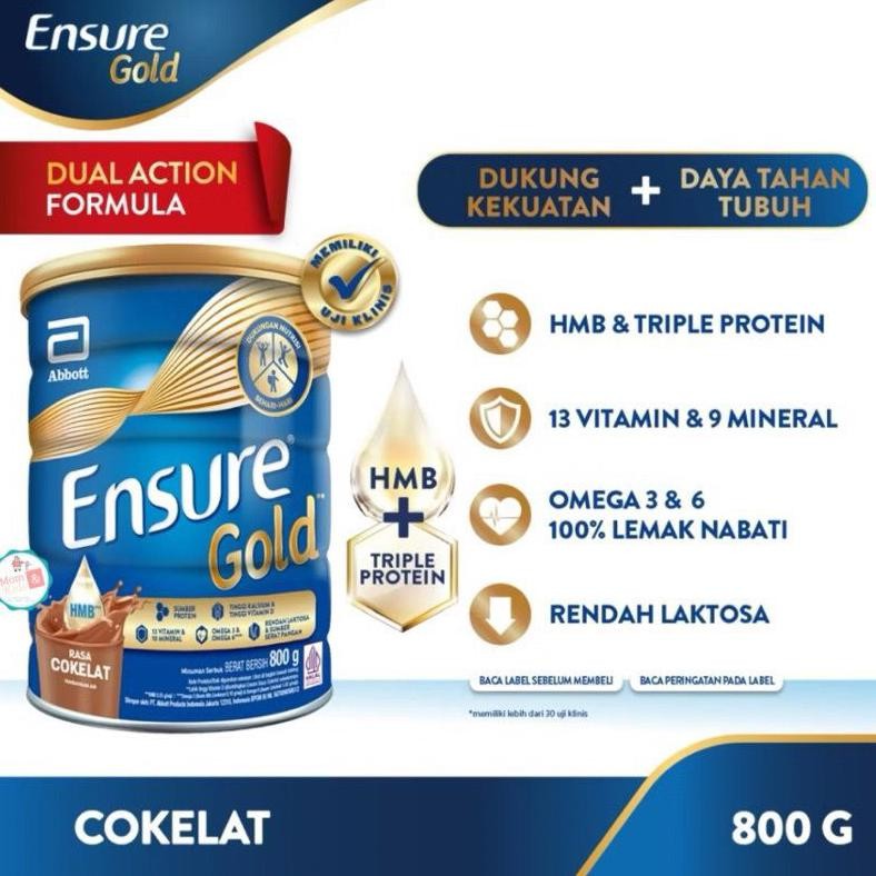 

Spesial/ Ensure Gold Hmb Vanila Coklat 800Gr | Susu Nutrisi Dewasa Rendah Laktosa {Terbaru/Terlaris/Tergcor/Kekinian}