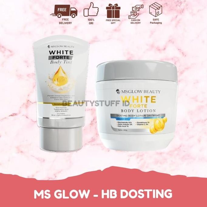 MS GLOW - WHITE FORTE BODY LOTION - WHITE FORTE BODY TINT - BODY LOTION MS GLOW