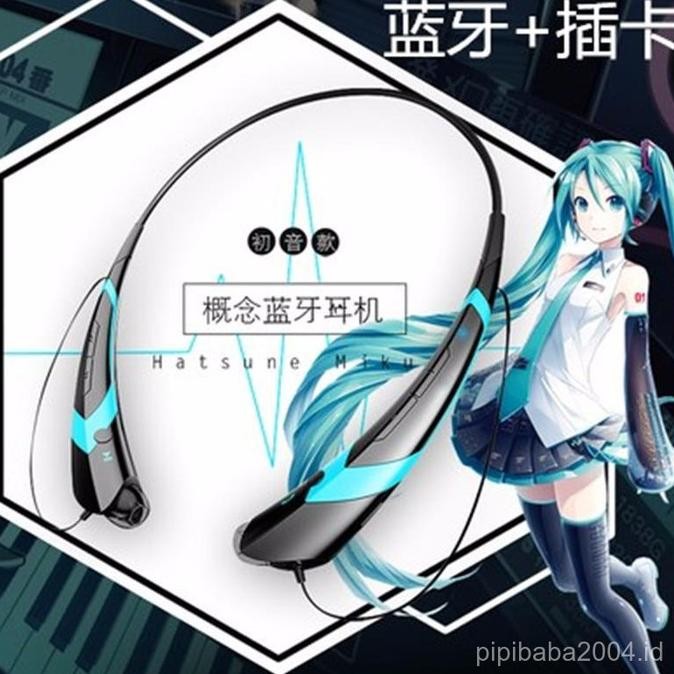 Headset Bluetooth Gaming Dream Hatsune Miku Masa DepanMikuKo