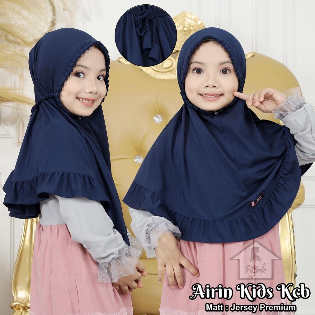 Bergo Anak Kcb  Instan Anak Tali Kepang Kids Jilbab Instan Jersey Airis Hijab