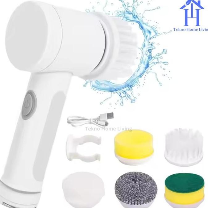Magic Brush Sikat Pembersih Elektrik Kamar Mandi/Toilet/Dapur/Karpet Cleaning Brush
