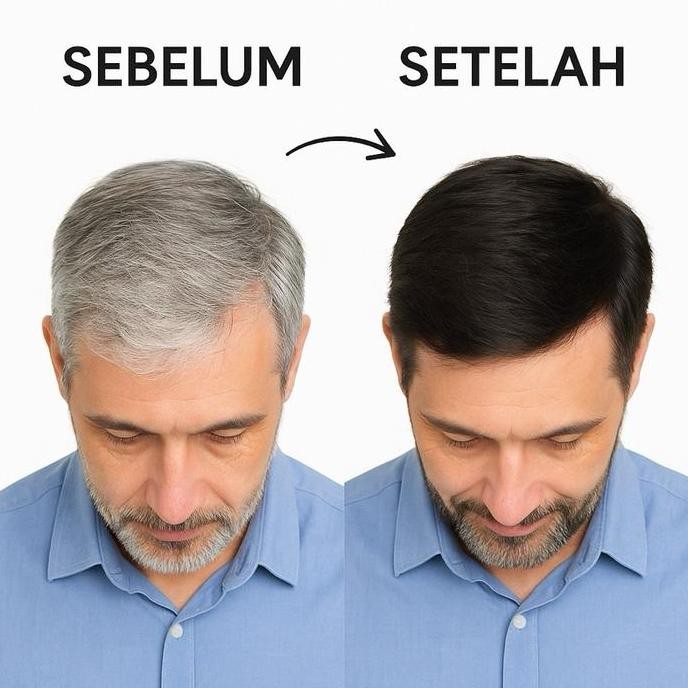 Hair Tonic Uban Green Angelica Menghitamkan Rambut Putih Nutrisi Rambut anti grey hair hitam extract