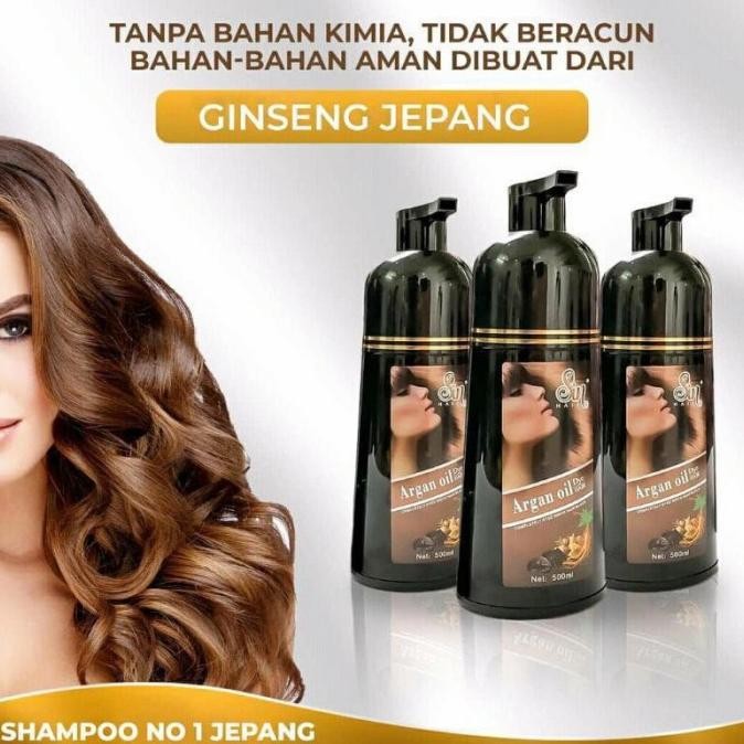Sin Hair Shampoo Pewarna Rambut Herbal No 1 di Jepang Penghitam Uban