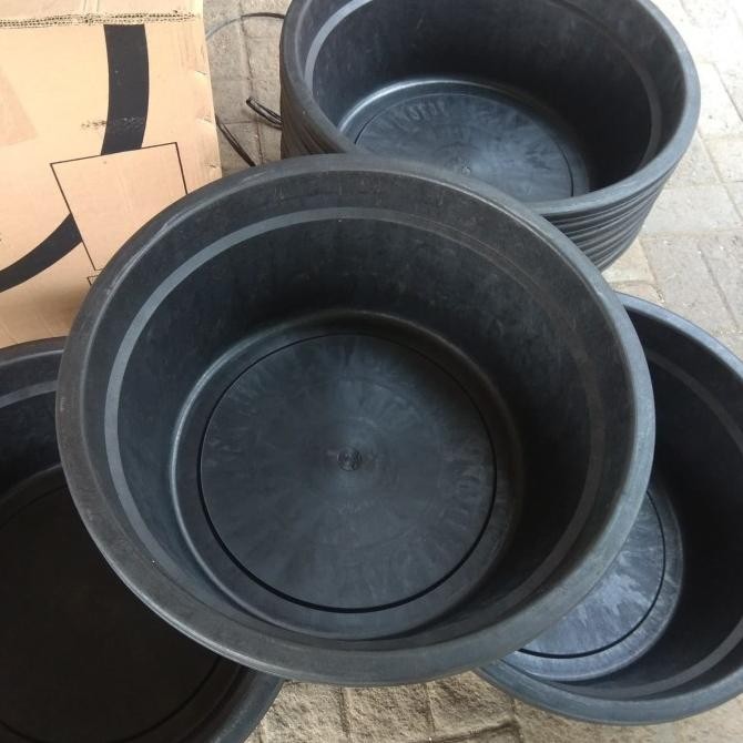 EMBER BESAR ANTI PECAH/BASKOM BESAR/BAK KARET HITAM 24" Anti Pecah