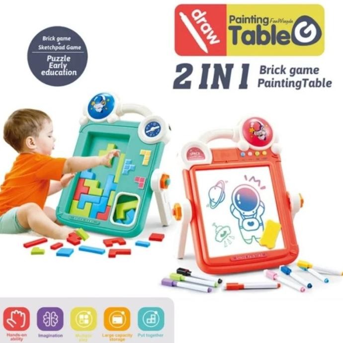 

Meja Magnetic Learning Table Papan Tulis Magnet Meja Edukasi Qj5592 Co