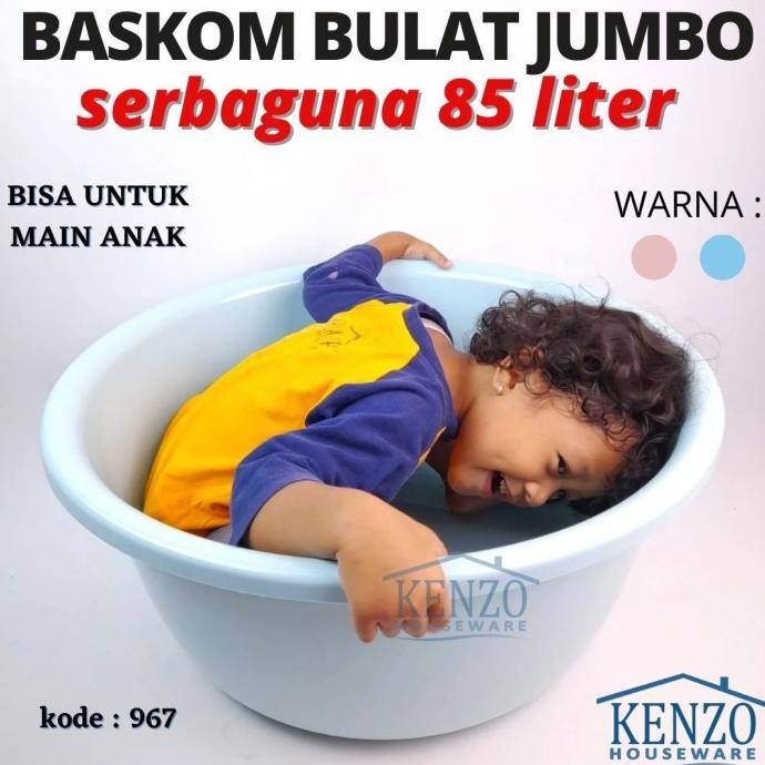 Baskom Bak Bulat Jumbo Plastik Bak Berkualitas XXXL Redhouse Kargo