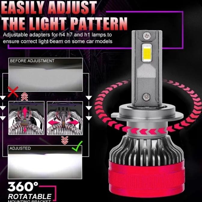 Bullvision F5 Led H4 H7 H11 Lampu depan Mobil Headlamp