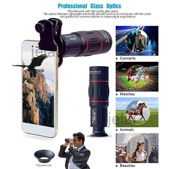 APEXEL 28X Lensa lensa apexel 18x25 Tele Zomm HP Lens Kamera TeleZoom Apexel 18x25 Universal 18X Han