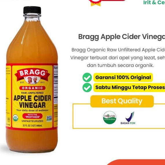 

Bragg Cider Vinegar With Mother Cua Ari Apel Organi 946Ml
