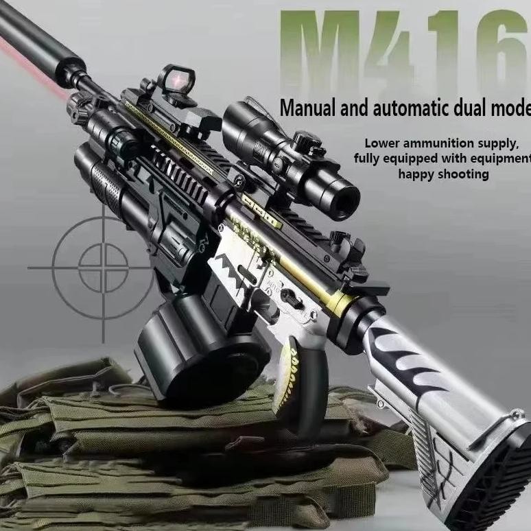 Electric M416 Toy Gun Automatic Gel Bullet Blaster Children Toys Outdoor Game Airsoft Sniper Rifle S