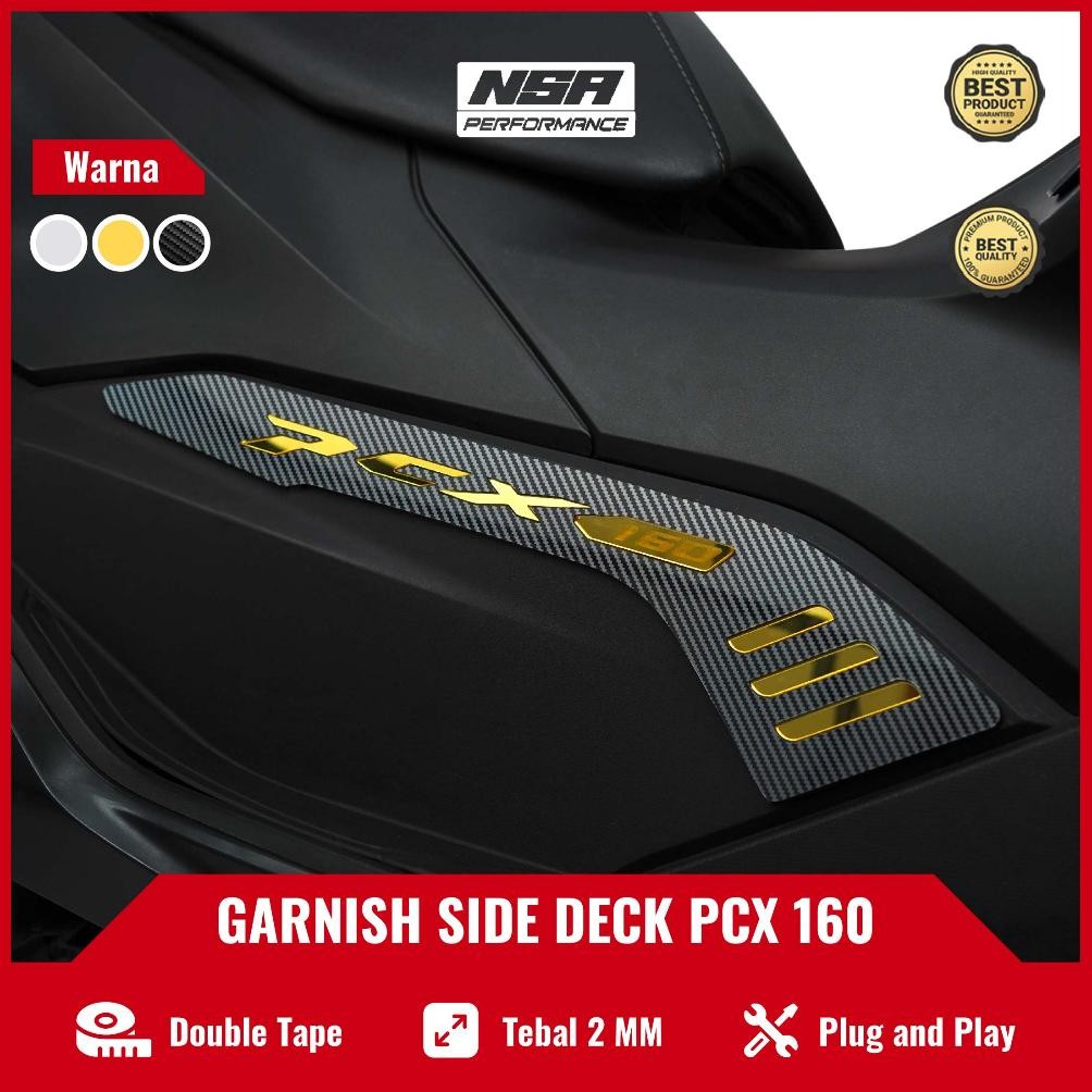 NSA COVER GARNISH SAMPING PCX 160 SIDE DECK PAD PCX 160 GARNISH PCX 160 SIDE DECK PAD CARBON