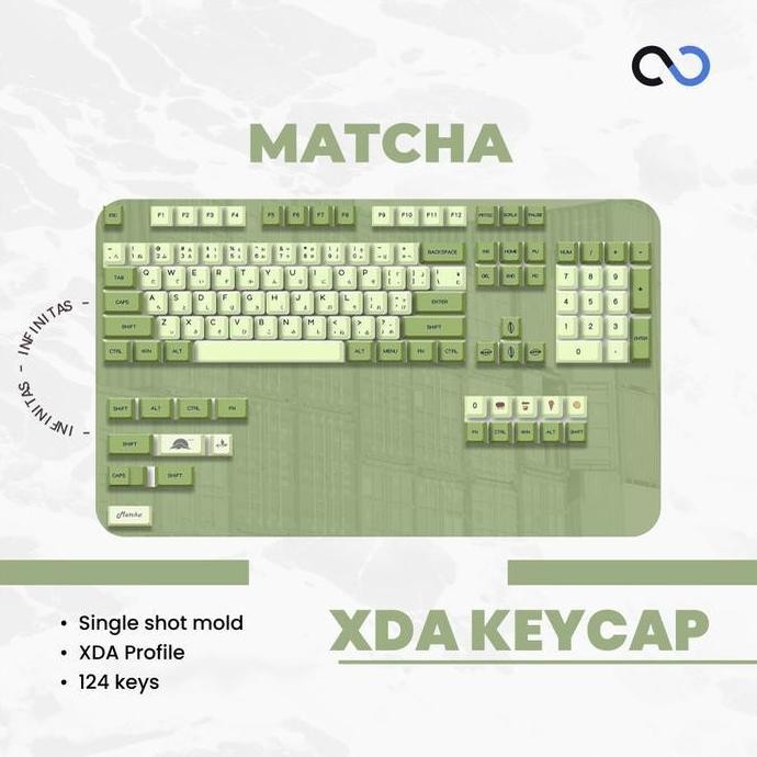 Keycaps Pbt Matcha Xda Profile Keycap Termurah