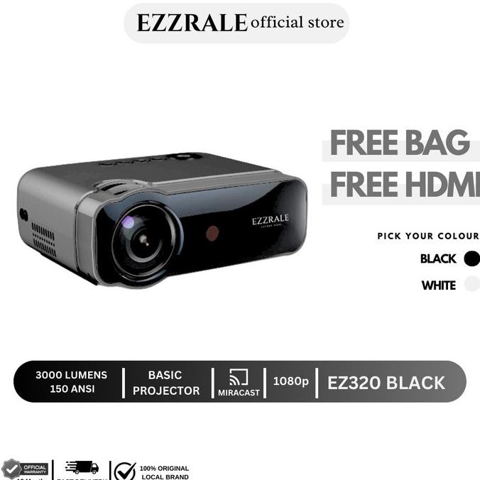 Ezzrale EZ320 Mini Led Projector (150 ANSI)