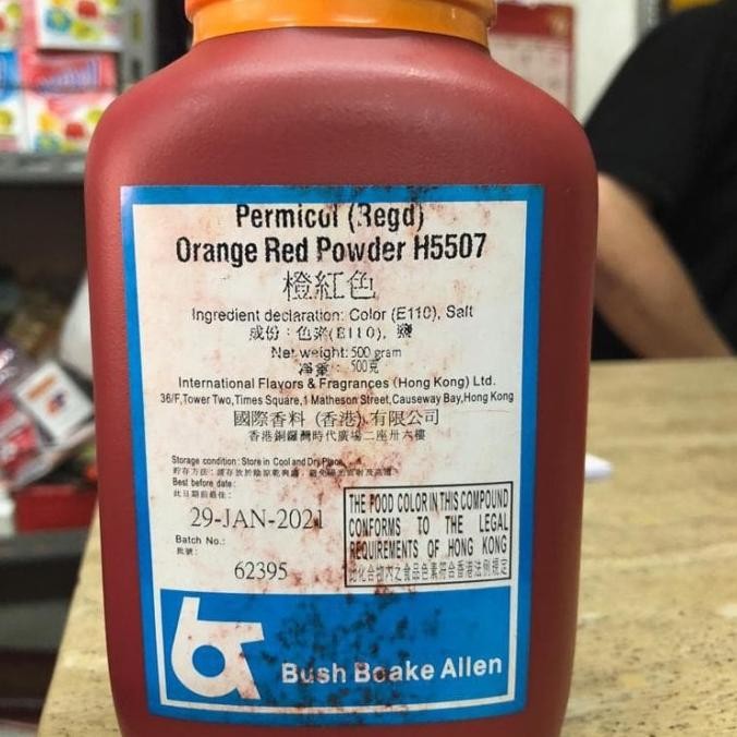 

Grosir Permicol Pewarna Orange Red Powder H5507--500Gr