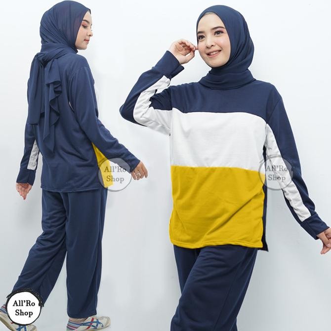 Jual Murah Setelan Olahraga Setcel Senam Baju Wanita Hijab Friendly Ukuran Jumbo Terlaris..