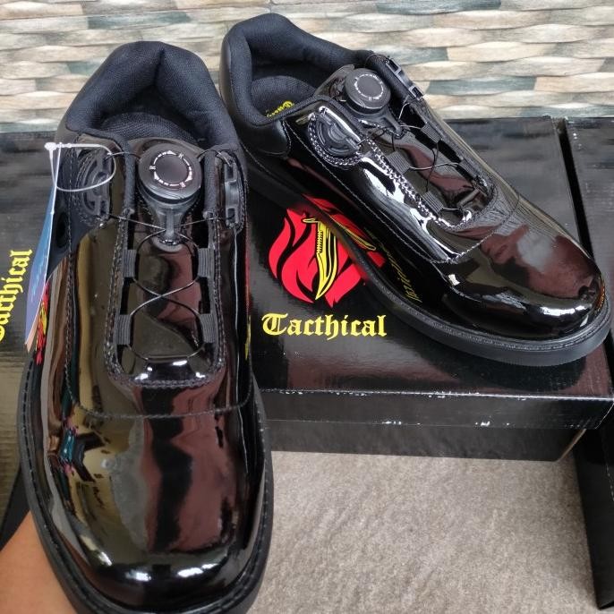 sepatu pdh tactical tali putar/sepatu PDH tali putar tni polri Pantofel Pria ps10