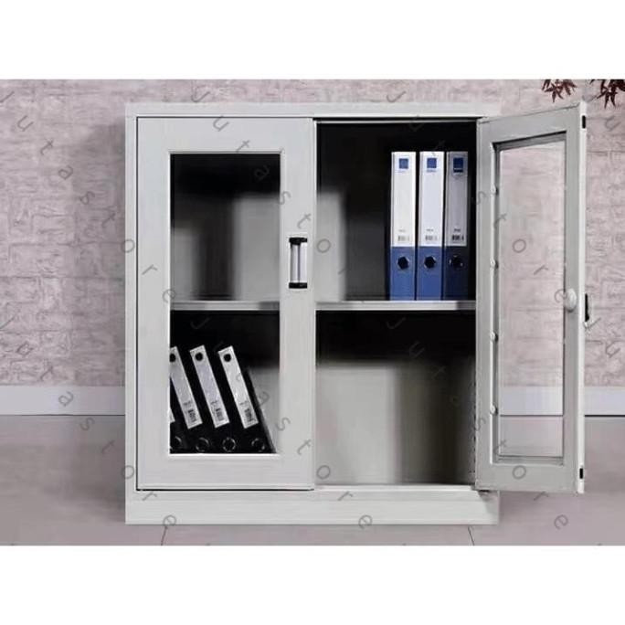 Lemari Arsip Filling Kabinet Pintu Buka Tutup Kaca