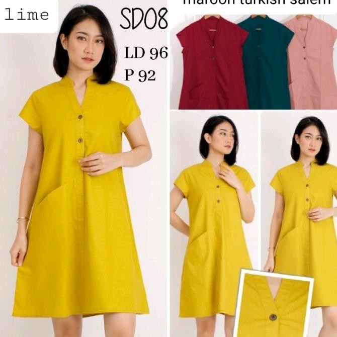 Casual dress SD08 polos katun uniqlo / Midi Dress