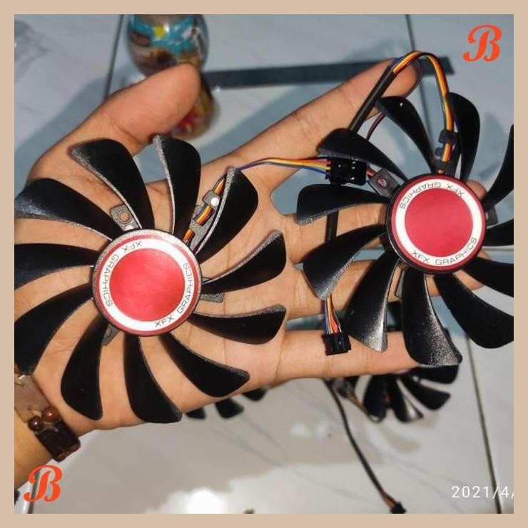 [SRP] Fan kipas Vga XFX Msi Dual Fan 95mm 4pin RX 580 570 480 470 Universal