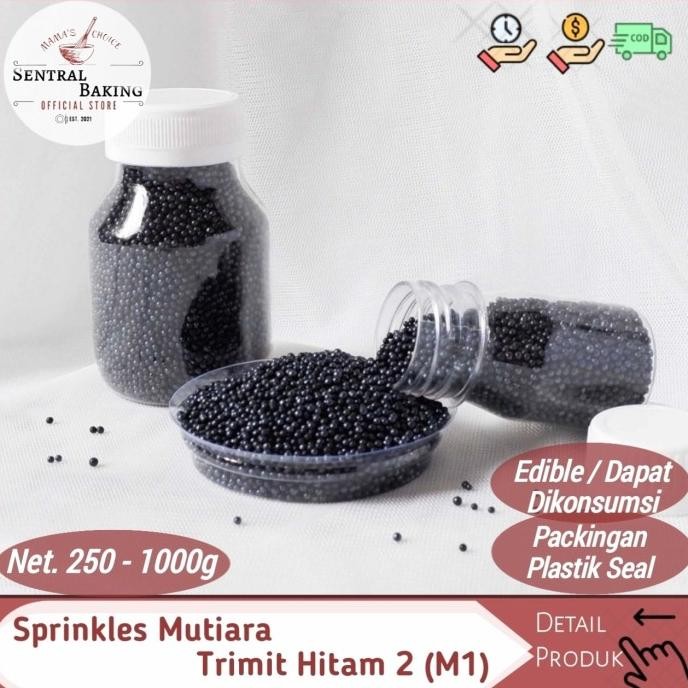 

Grosir Sprinkle Kue Mutiara Trimit Hitam 2 (M1)/ Springkel Springkle Hias Kue