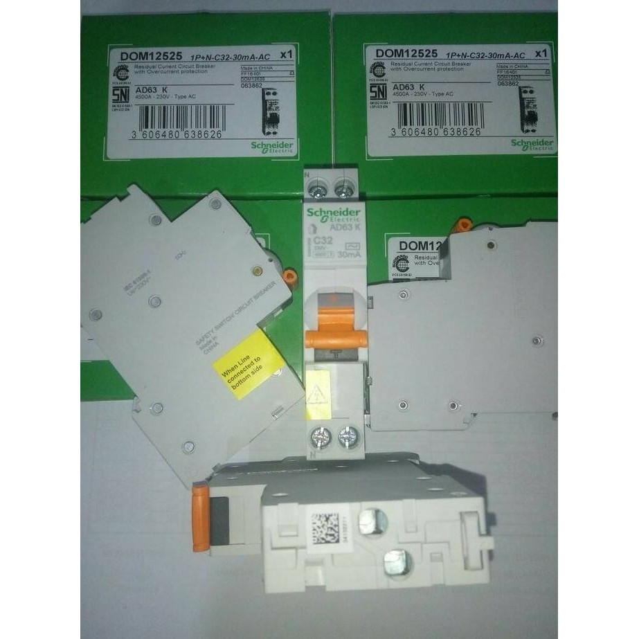 Diskon Rcbo ( Mcb + Elcb ) Antikontak Schneider 25A