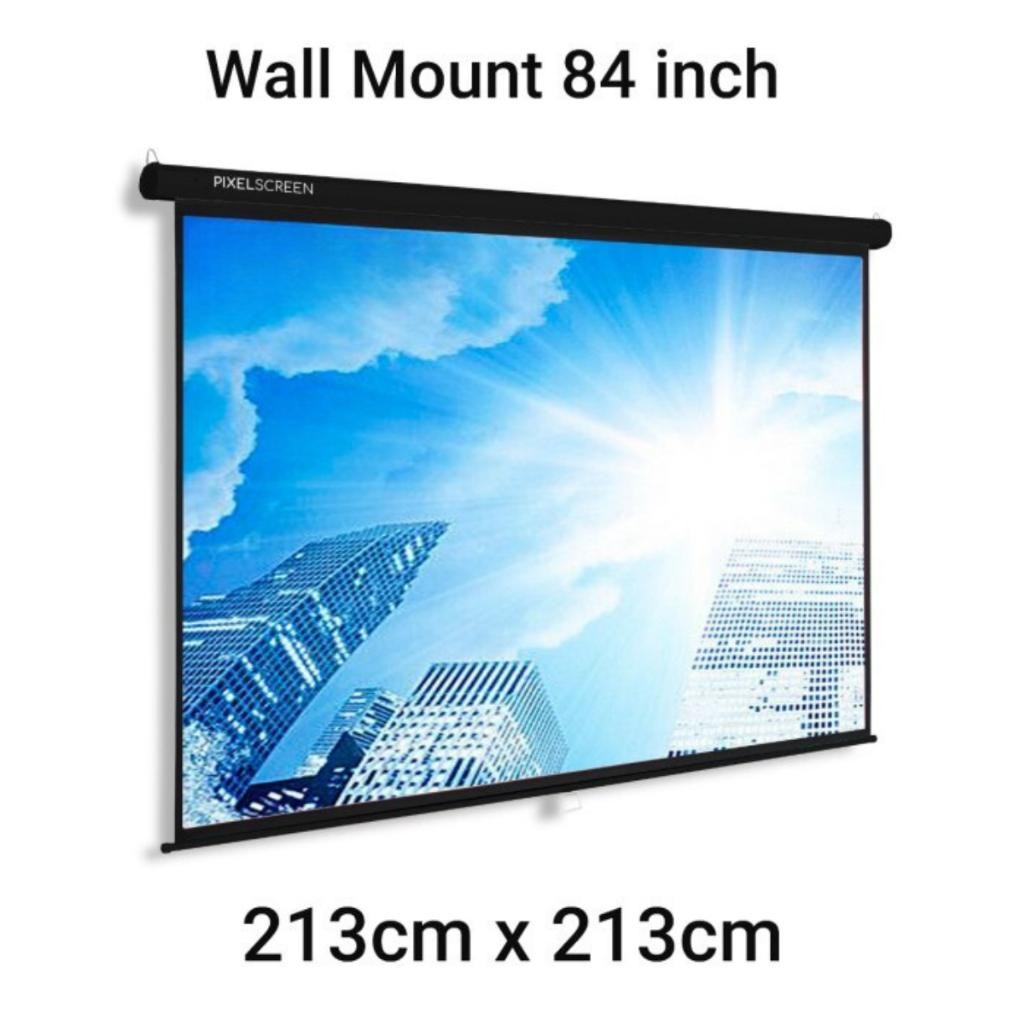 cdou screen inforce proyektor 84" wallmount inforce screen wall 84 inch (213cm x 213cm) layar screen