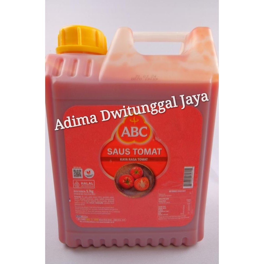 

Promo Saus Tomat Abc Dirigen / Sambal Tomat Jerigen / Galon 5.7 Kg
