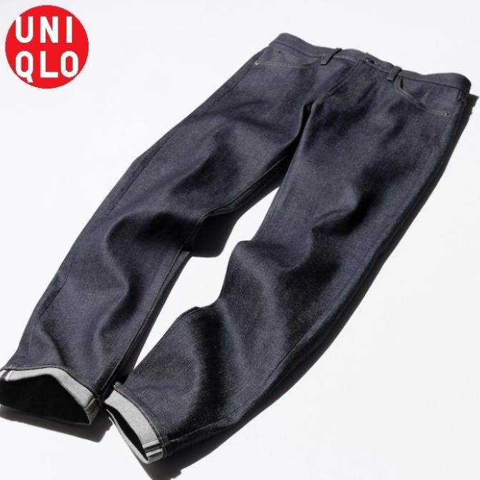 Celana Jeans Denim Slim fit stretch Selvedge UNIQLO ORIGINAL ASLI