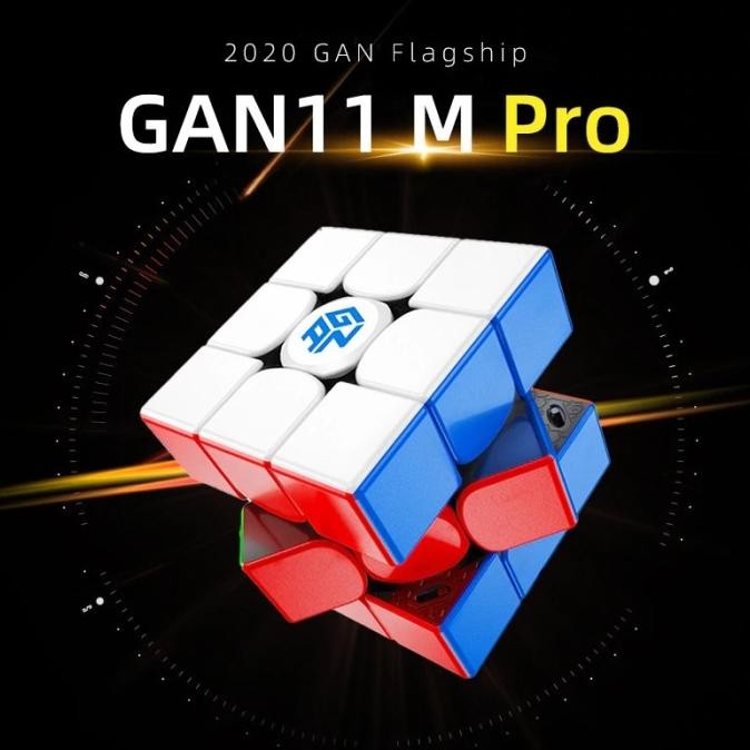 Rubik Gan 11 M Pro 3x3 Magnetic Black Frosted Stickerless Gan11M Pro