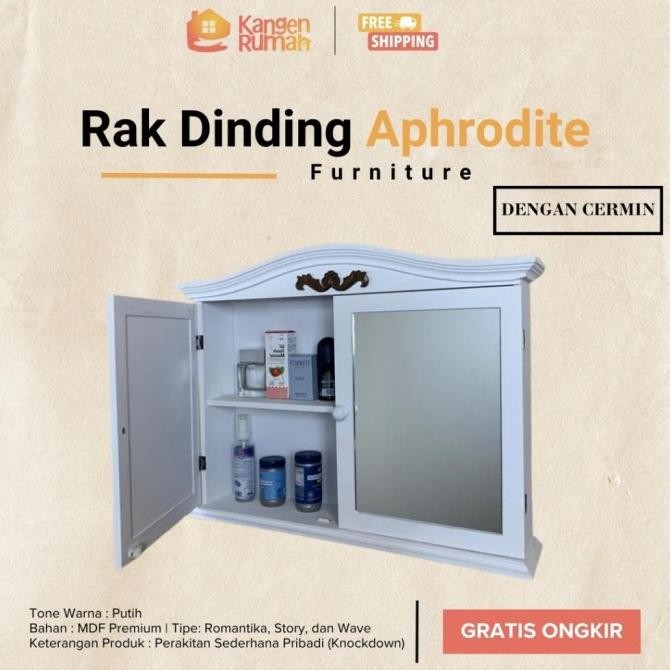 Rak Dinding Kamar Mandi Kabinet Aphrodite