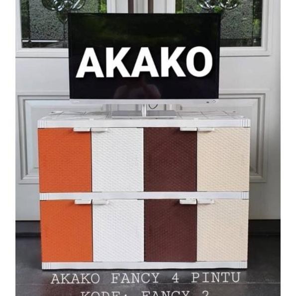 Akako Lemari Plastik Rotan FANCY 2 SUSUN FANCY 3 SUSUN FANCY 4 SUSUN SWING 2 susun Cabinet Rak Tv Mo