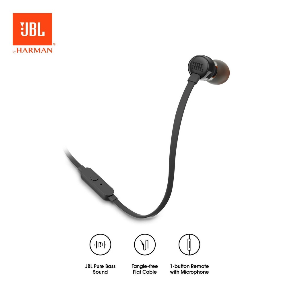 JBL T110 EARPHONE - BLACK