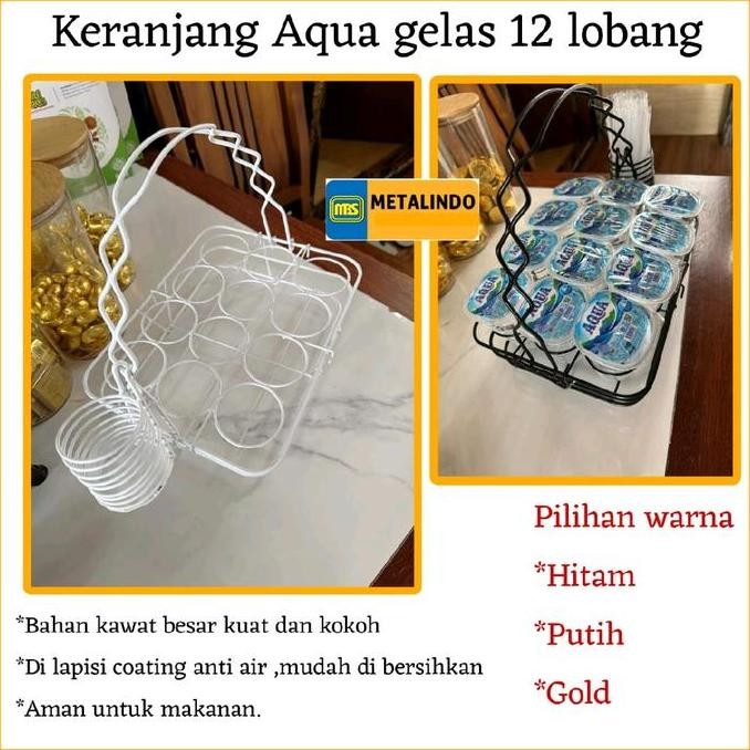 Murah Keranjang Air Mineral Rak Tempat Aqua Gelas Besi Anti Karat