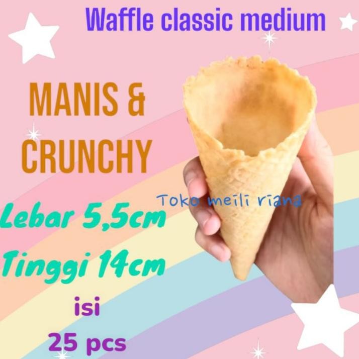 

Waffle Claic Medium 55 Cm Waffle 1 Pa Ii 25 Pc Ugar Cone Cone Ice Cream On E Rim Erim Contong Ice Cream Wafle Wadah Erim