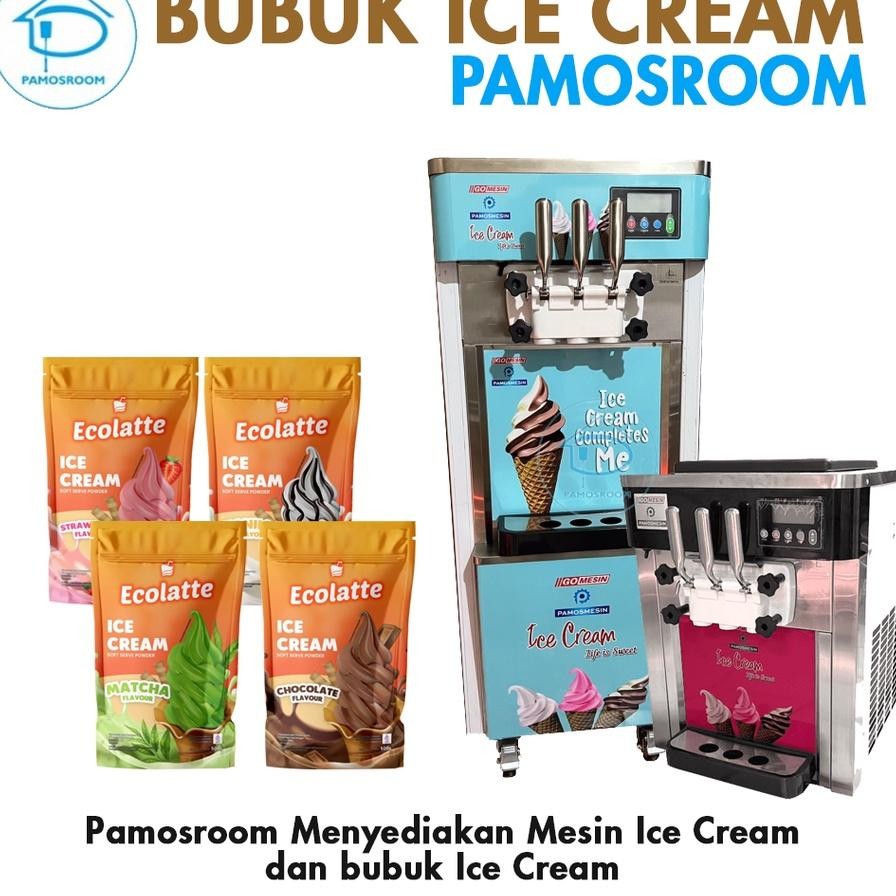 

Ecolatte Bubu Ice Cream Oft Powder Bubu E Rim Vanilla Colat Trawbery Mathca 1G