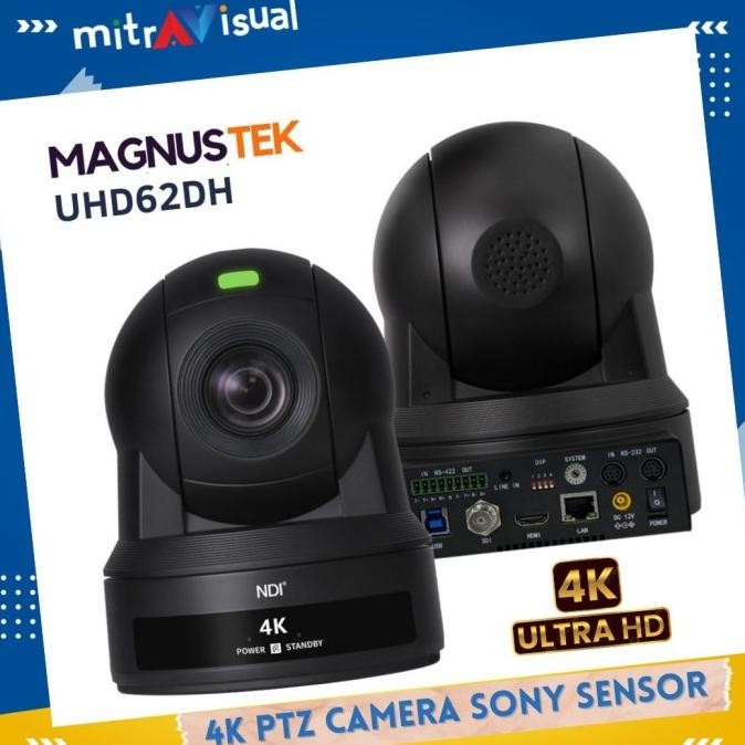 Murah Magnustek UHD62DH 4K PTZ Camera HD NDI 20x Zoom POE SONY CMOS Sensor Non COD