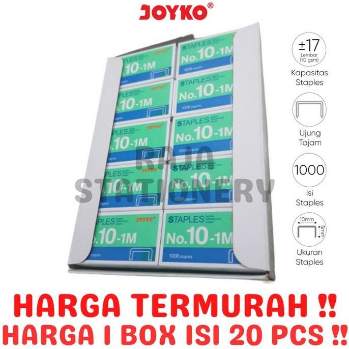 

STAPLES JOYKO NO.10 KECIL ISI STEPLER REFILL HEKTER STEPLES NO.10-1M 1 BOX [20PCS] by Radhiant official