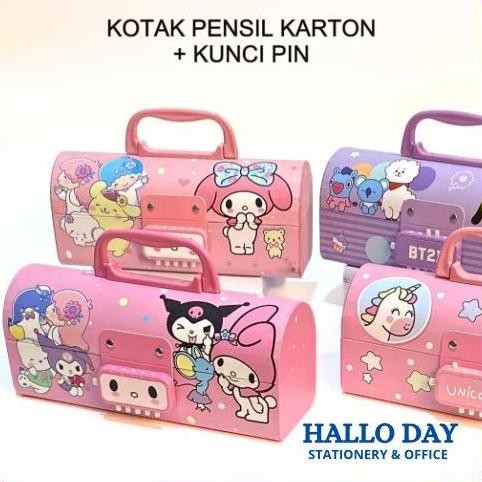 

Gb29 Hd Kotak Pensil Karton+Kunci Pin/Tempat Pensil/Pensil Case Locker