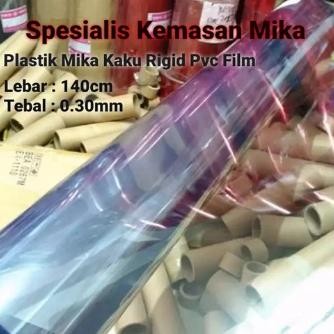 

ad-56 fs-6 Plastik Mika Kaku Rigid PVC Film Clear Tebal 0.30mm X Lebar 140cm X 100cm Viral Hemat