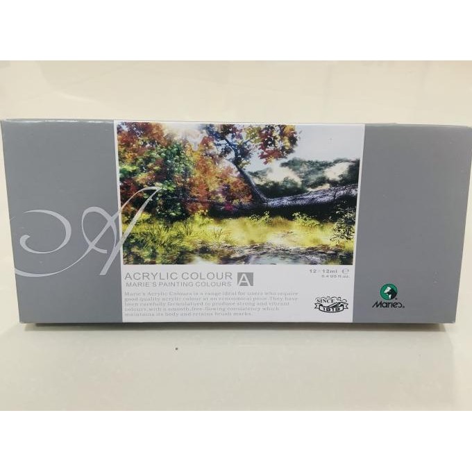 

Cat Acrylic Maries 12warna *12ml / Cat Akrilik Maries ORI dan Murah by Radhiant official