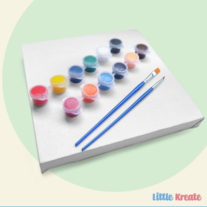 

Canvas Acrylic Paint Set / Paket Kanvas Lukis Cat Akrilik Kuas Melukis by Radhiant official